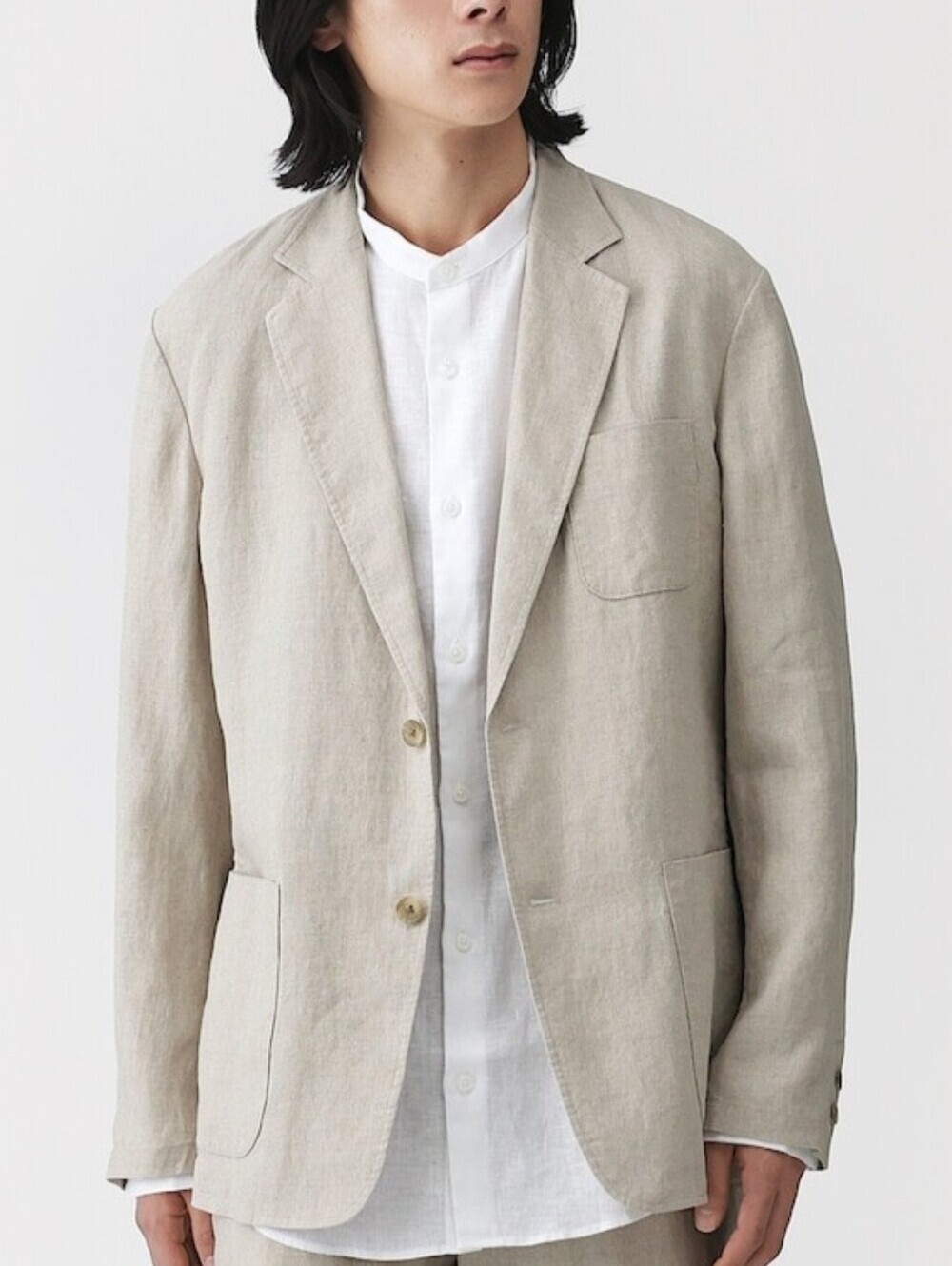 M's Washed linen jacket MEN S Natural
